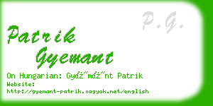 patrik gyemant business card